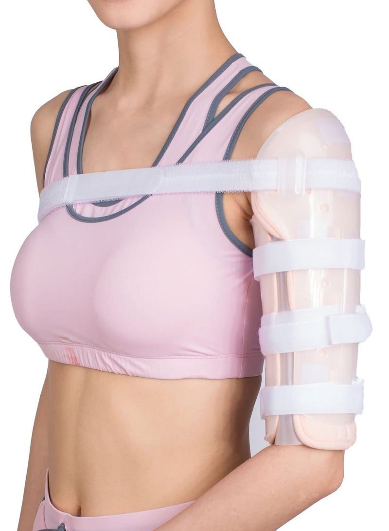 KASTWAVE جبيرة كسر العمود العضدي خفيفة الوزن وقابلة للتنفس، دعامة كسر العضد للذراع العلوي والكتف والذراع الأيسر/الأيمن، وكسر عظم العضد طويل العظام للرجال والنساء (متوسط) - Image 1