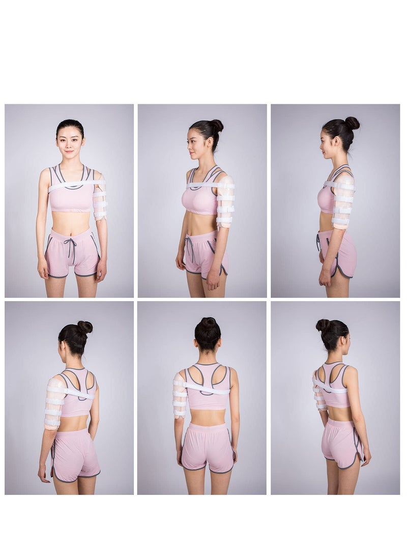 KASTWAVE جبيرة كسر العمود العضدي خفيفة الوزن وقابلة للتنفس، دعامة كسر العضد للذراع العلوي والكتف والذراع الأيسر/الأيمن، وكسر عظم العضد طويل العظام للرجال والنساء (متوسط) - Image 5