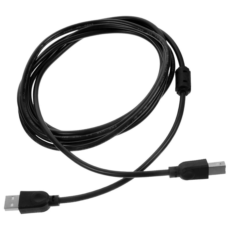 كابل طابعة USB 2.0 عالمي بطول 3 أمتار للاستخدام المكتبي والمنزلي، بديل لكابلات طباعة USB، متوافق مع النسخ والماسحات الضوئية، لون أسود - Image 1
