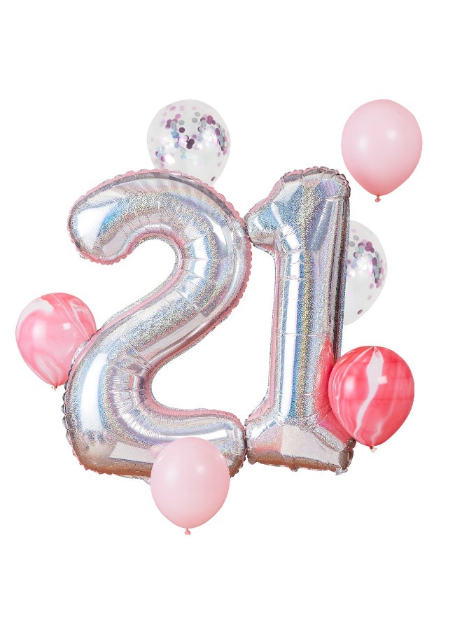 Ginger Ray 21St Birthday Balloon Bundle - Image 1