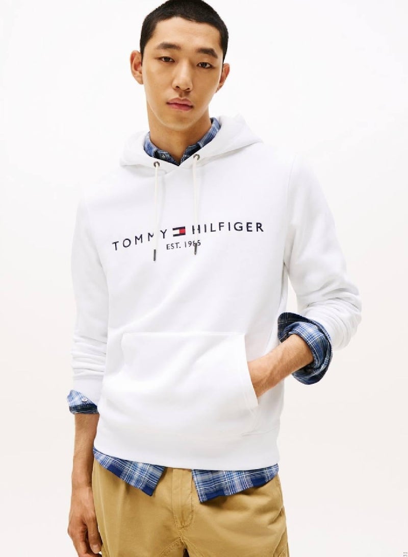 TOMMY HILFIGER Logo Embroidery Flex Fleece Hoody - Image 1