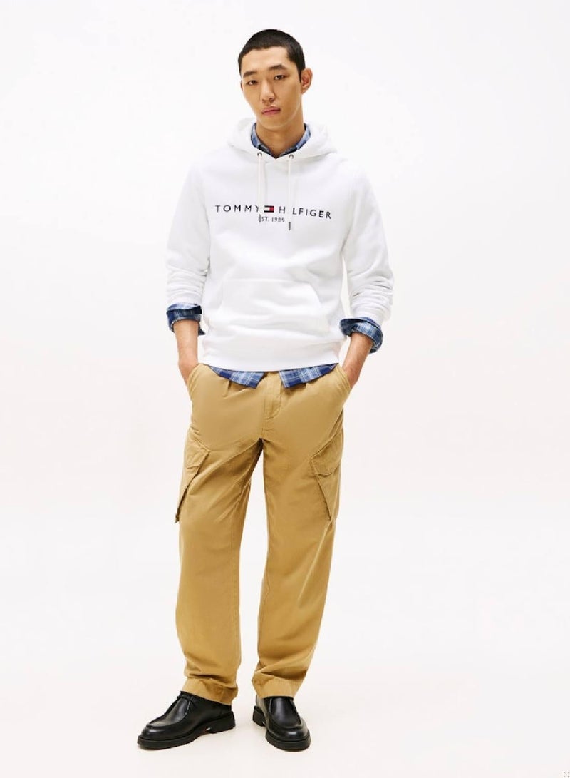 TOMMY HILFIGER Logo Embroidery Flex Fleece Hoody - Image 2