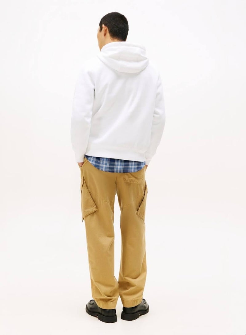 TOMMY HILFIGER Logo Embroidery Flex Fleece Hoody - Image 3