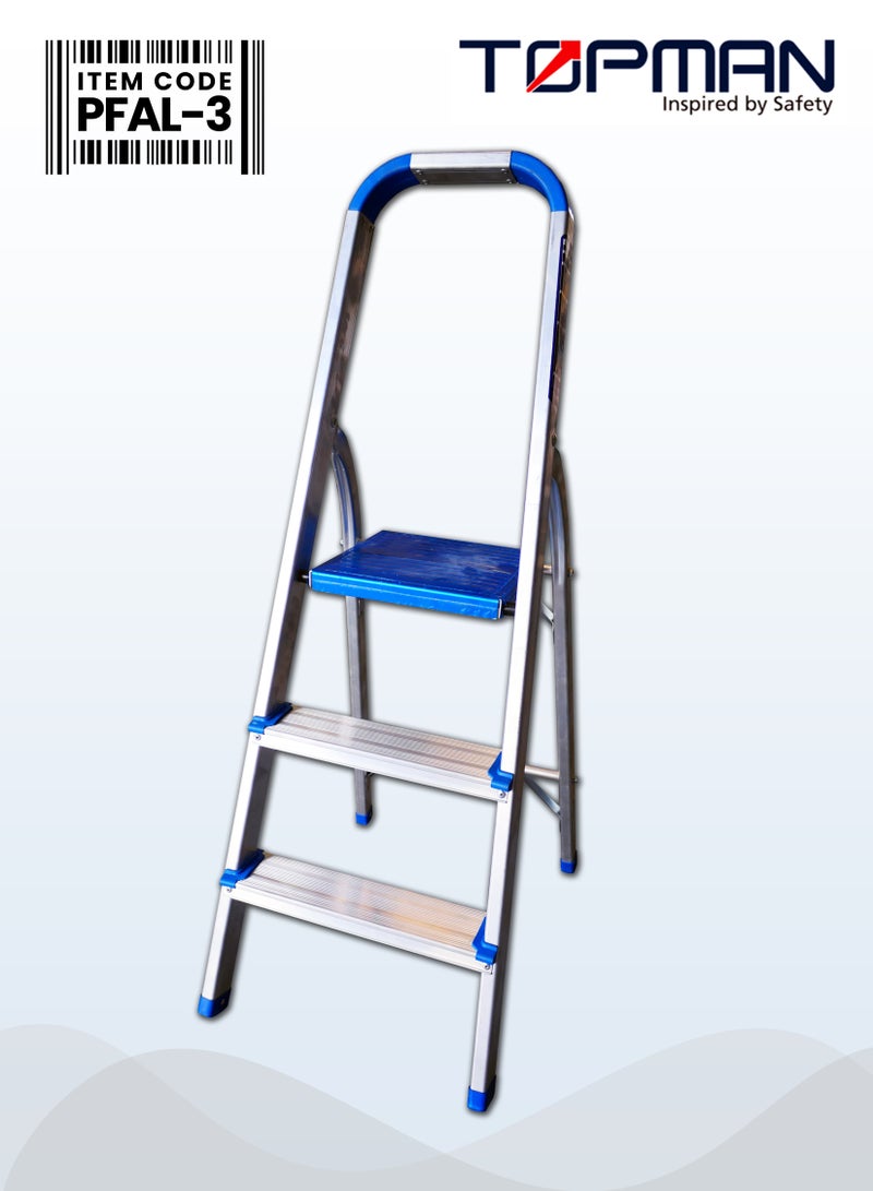 TOPMAN Medium Duty Platform Aluminium Ladder 3 Steps - Image 1