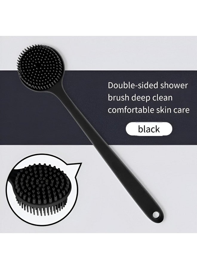 DUDSCOG Double-Sided Silicone Back Scrubber - Long Handle Exfoliating Shower Brush for Men & Women, Alcohol-Free & Oil-Free for Deep Cleansing - Image 3