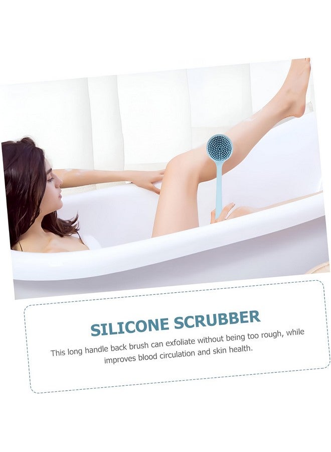 DUDSCOG Double-Sided Silicone Back Scrubber - Long Handle Exfoliating Shower Brush for Men & Women, Alcohol-Free & Oil-Free for Deep Cleansing - Image 4
