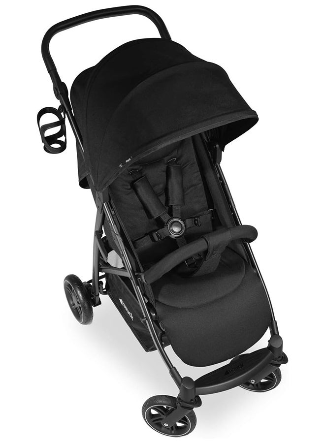 hauck Rapid 4R Plus Stroller – Black – From Birth to 25 kg - 4 Years – Lightweight Foldable Pushchair with Suspension, Adjustable Backrest & Large Wheels - Image 5