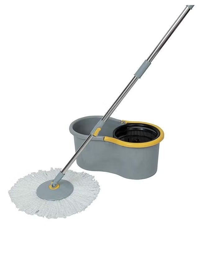 Elegant Gray 360° Spin Mop Set with Easy Wheels - Image 1