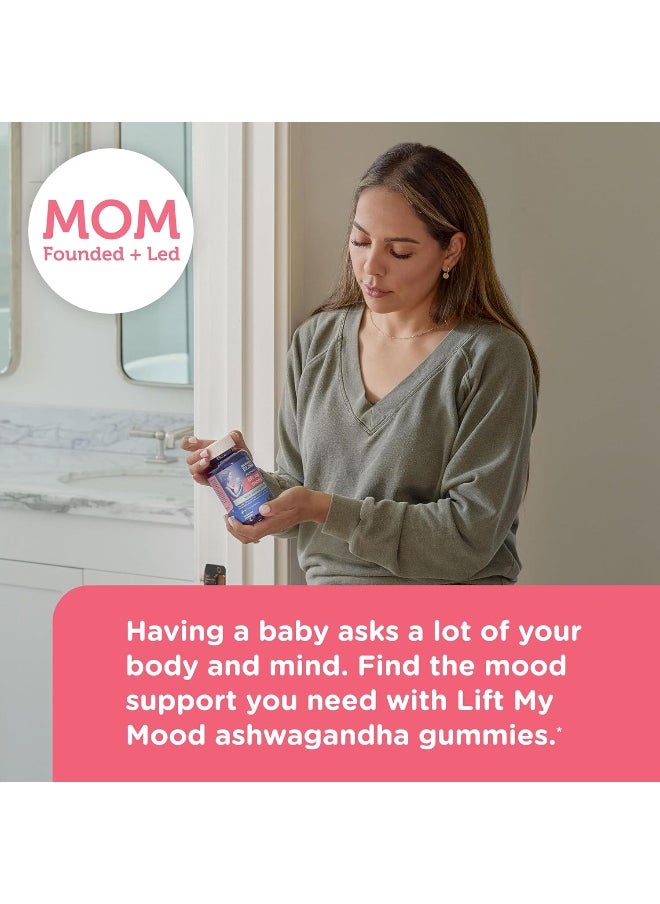 Mommy's Bliss Lift My Mood Postnatal Support Ashwagandha, Vegan, Delicious Raspberry Flavor, 60 Gummies (30 Servings)  - Image 5
