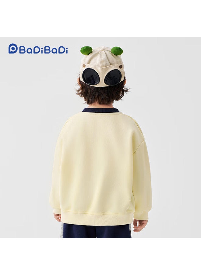 Badibadi Spring And Autumn Baby Toddler Children's Sweatshirt Base Shirt T-shirt Uni Baby Jacket Light Green 130