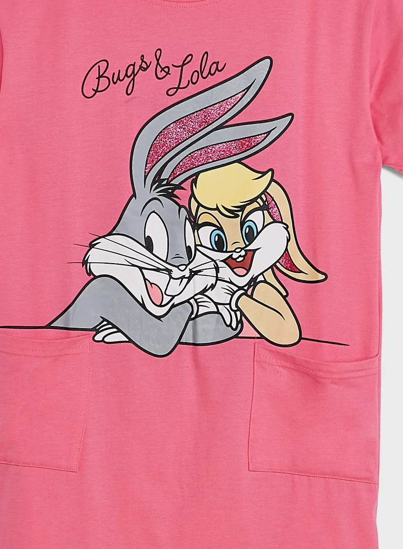 Warner Bros Youth Bugs & Lola Bunny Dress