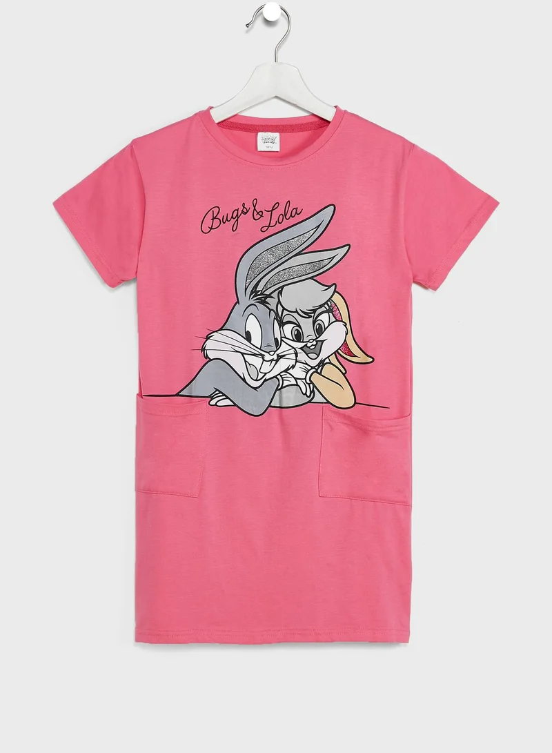 Warner Bros Youth Bugs & Lola Bunny Dress