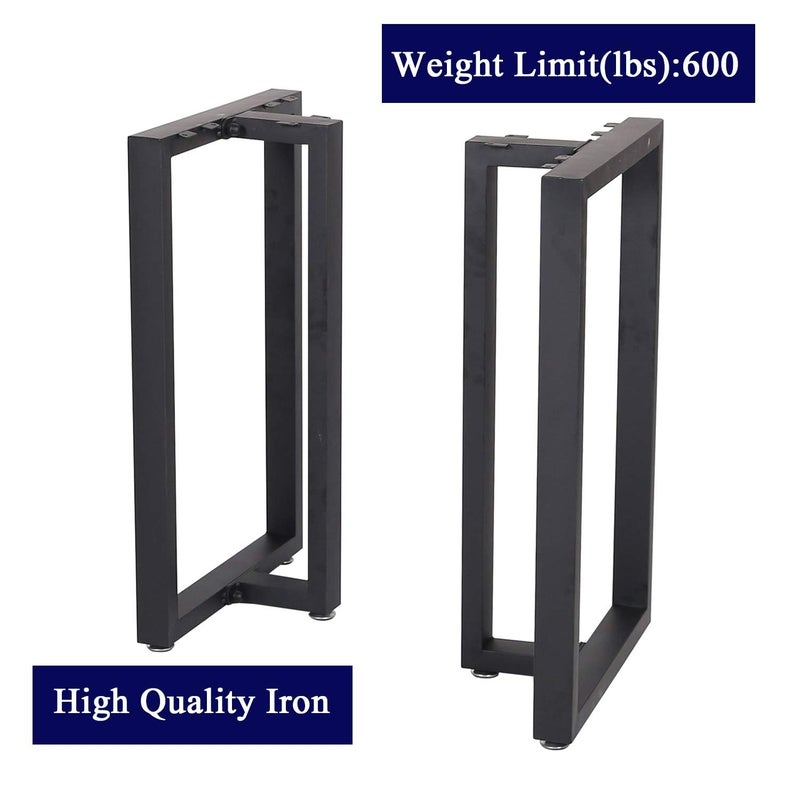 Ventuos Metal Table Legs Heavy Duty T Shape Iron Desk Legs Set of 2 28 Height 18 Wide Industrial Furniture LegsDining Table LegsModern Coffee Table Legs - Image 3