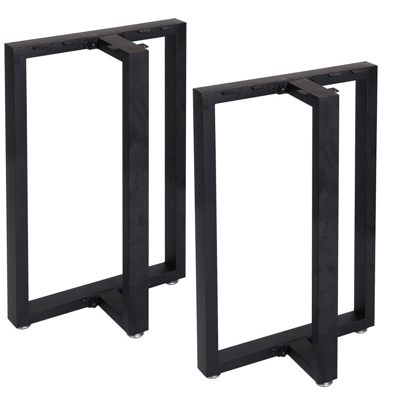 Ventuos Metal Table Legs Heavy Duty T Shape Iron Desk Legs Set of 2 28 Height 18 Wide Industrial Furniture LegsDining Table LegsModern Coffee Table Legs - Image 1