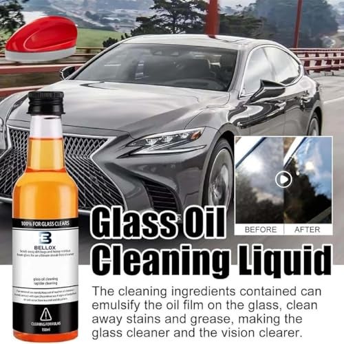 BELLOX ENTERPRISE BELLOX Car Windshield Glass Cleaner With Sponge | Oil Film And Water Spot Remover for Glass Surfaces | Glass Cleaner for Home and Auto Windows Cleaning, 100ml (PACK OF 2) - Image 5