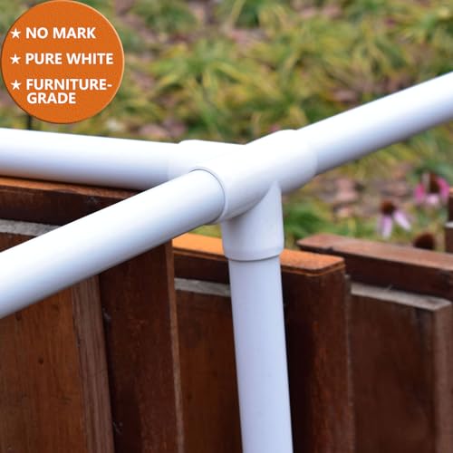 letsFix 1/2" PVC Fittings 4 Way (10-Pack) Furniture Grade, Elbow Connector, Heavy Duty for DIY Furniture, Frames, UV Resistant - Compatible with 1/2" Schedule 40 PVC Pipes‌ - Image 3