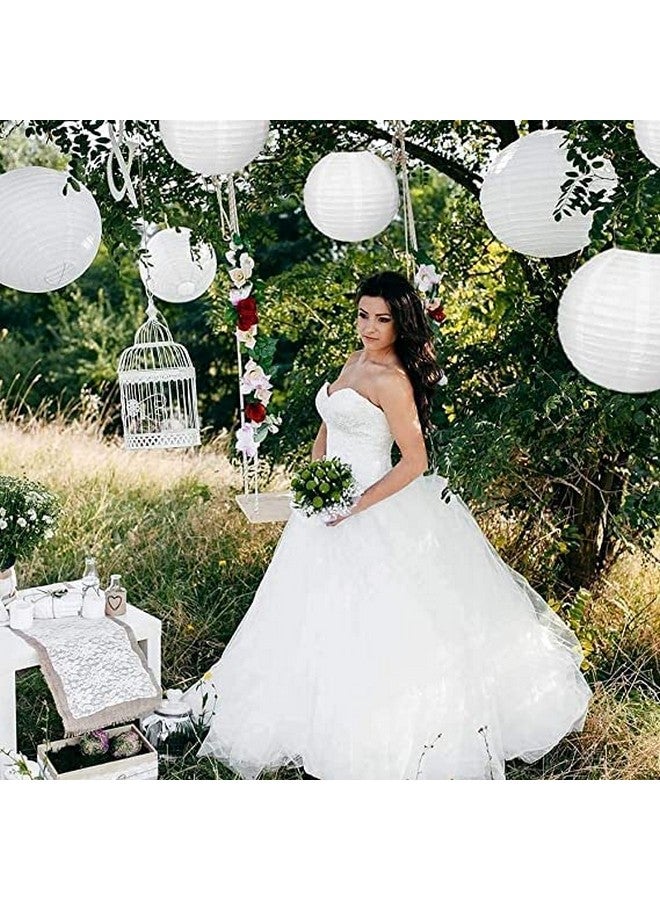 Wagela فوانيس ورقية معلقة دائرية من واجيلا للزينة في حفلات ديوالي، أعياد الميلاد، عيد الميلاد، رأس السنة، متعددة الألوان، فوانيس ورقية معلقة متعددة الألوان (بيضاء 10 في عبوة من 5) - Image 2