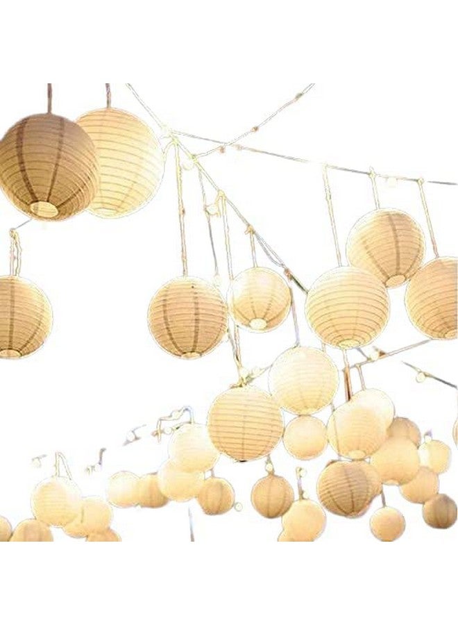 Wagela فوانيس ورقية معلقة دائرية من واجيلا للزينة في حفلات ديوالي، أعياد الميلاد، عيد الميلاد، رأس السنة، متعددة الألوان، فوانيس ورقية معلقة متعددة الألوان (بيضاء 10 في عبوة من 5) - Image 4