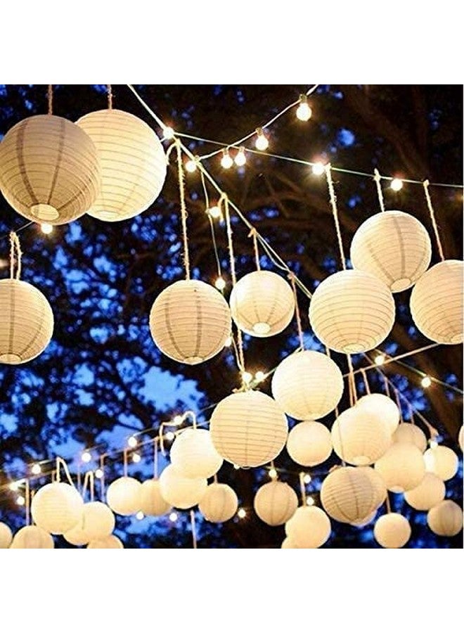 Wagela فوانيس ورقية معلقة دائرية من واجيلا للزينة في حفلات ديوالي، أعياد الميلاد، عيد الميلاد، رأس السنة، متعددة الألوان، فوانيس ورقية معلقة متعددة الألوان (بيضاء 10 في عبوة من 5) - Image 1