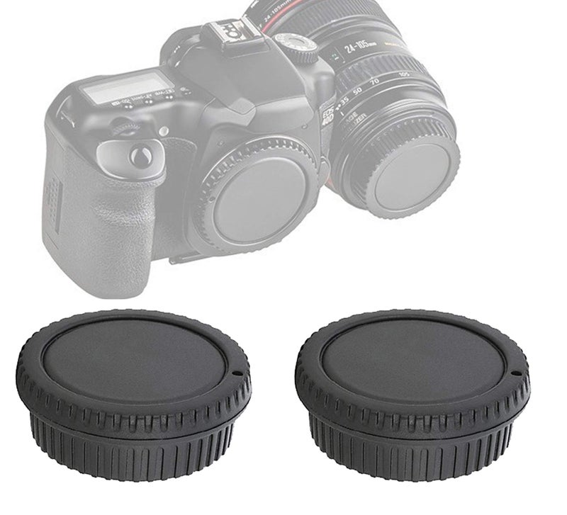 Fotasy ( 2 Packs) Fotasy Rear Lens Cover Camera Body Cap for Canon EOS DSLR Camera Lenses, Canon EF/ Efs Lens Rear Cap Body Cap - Image 1