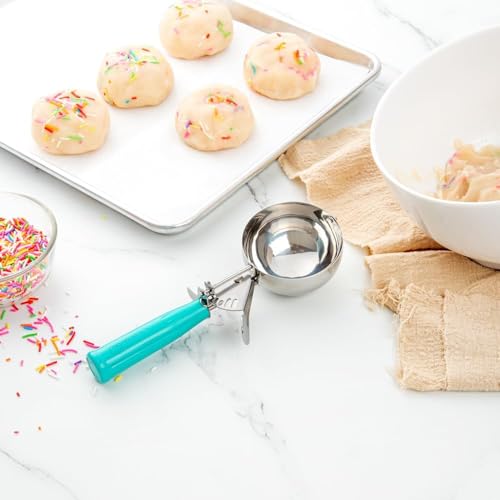 Rexez 4 OZ Scoop, 8 Disher, Large Ice Cream Scoop with Trigger, Muffin Scoop, Large Cookie Scoops for Baking, with Trigger for Portion Control (Multi-Colour) - Image 2