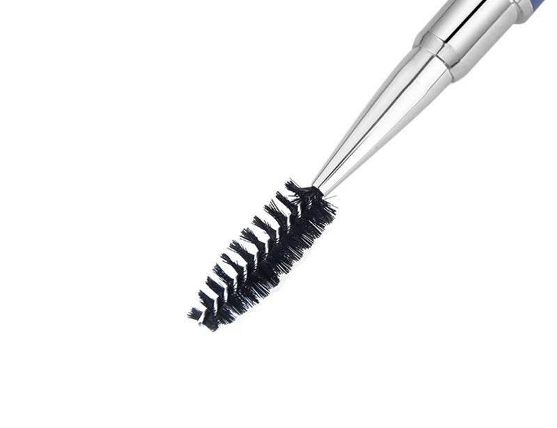 JOSALINAS 2PCS Mascara Brushes Eyebrow Eyelash Brushes Mascara Wands Spooly Applicators Eye Brushes Portable Cosmetic Brushes with Cap Spoolies Brushes for Eyelash Extensions and Eyebrows, Silver - Image 2