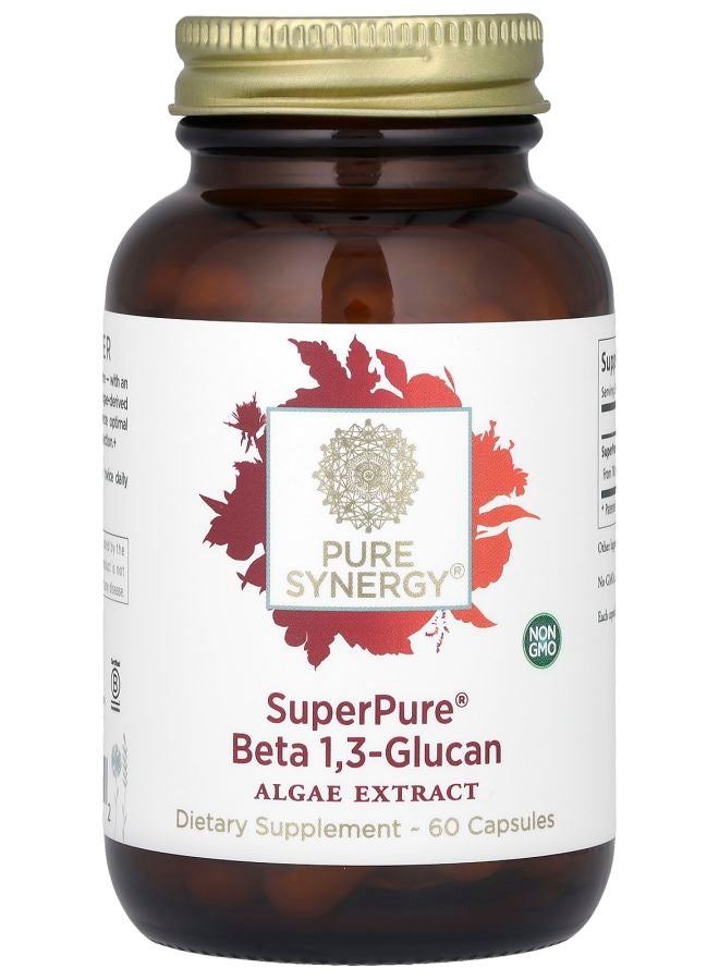Pure Synergy SuperPure Beta 13 Glucan Algae Extract 60 Capsules