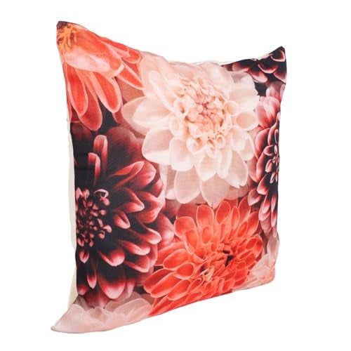ROMEE Designer Floral Printed Cushion Cover 16 inch x 16 inch Set of 5 | Decorative Square Jute Throw Pillow/Cushion Cover for Living Room, Sofa, Couch, Bedroom (Multicolor) - Image 3