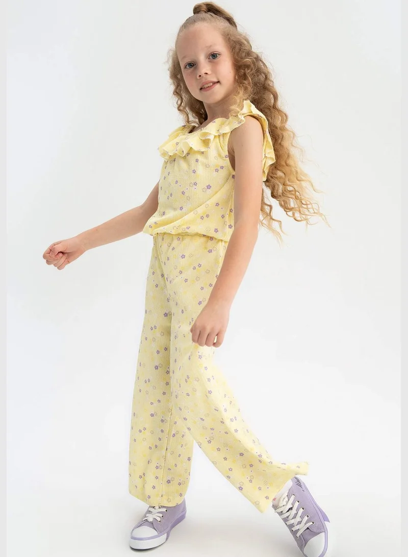 DeFacto Short Sleeves Frill Detail Loung Set