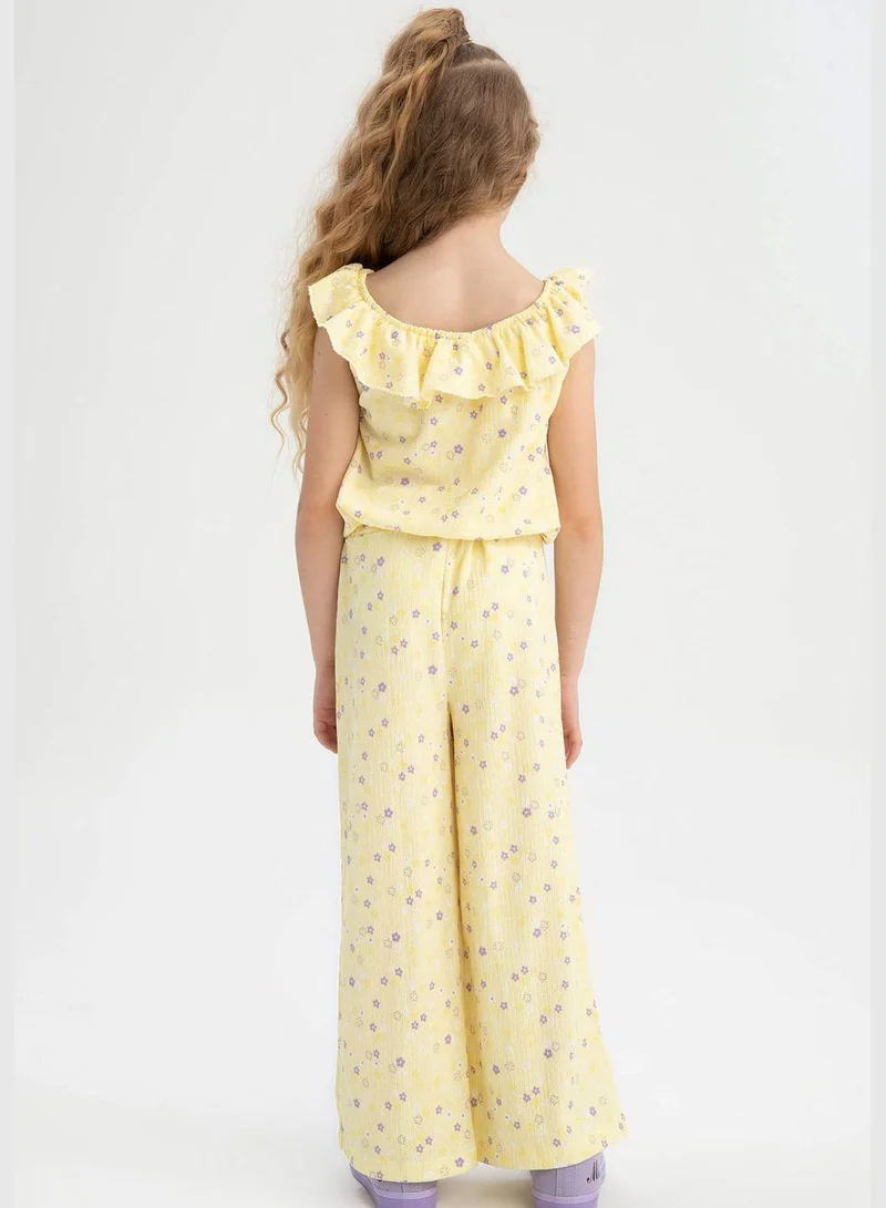DeFacto Short Sleeves Frill Detail Loung Set