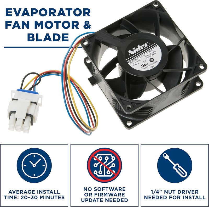 GE Refrigerator Evaporator Fan Motor WR60X26866, WR60X26033 - Image 2