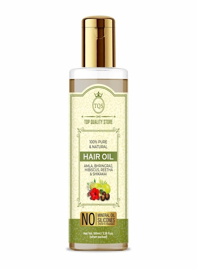 TQS Amla, Bhringraj, Hibiscus, Reetha & Shikakai Hair Oil For Strong, Long and Thick hair | Promotes Hair Growth - 100 ml - Image 1