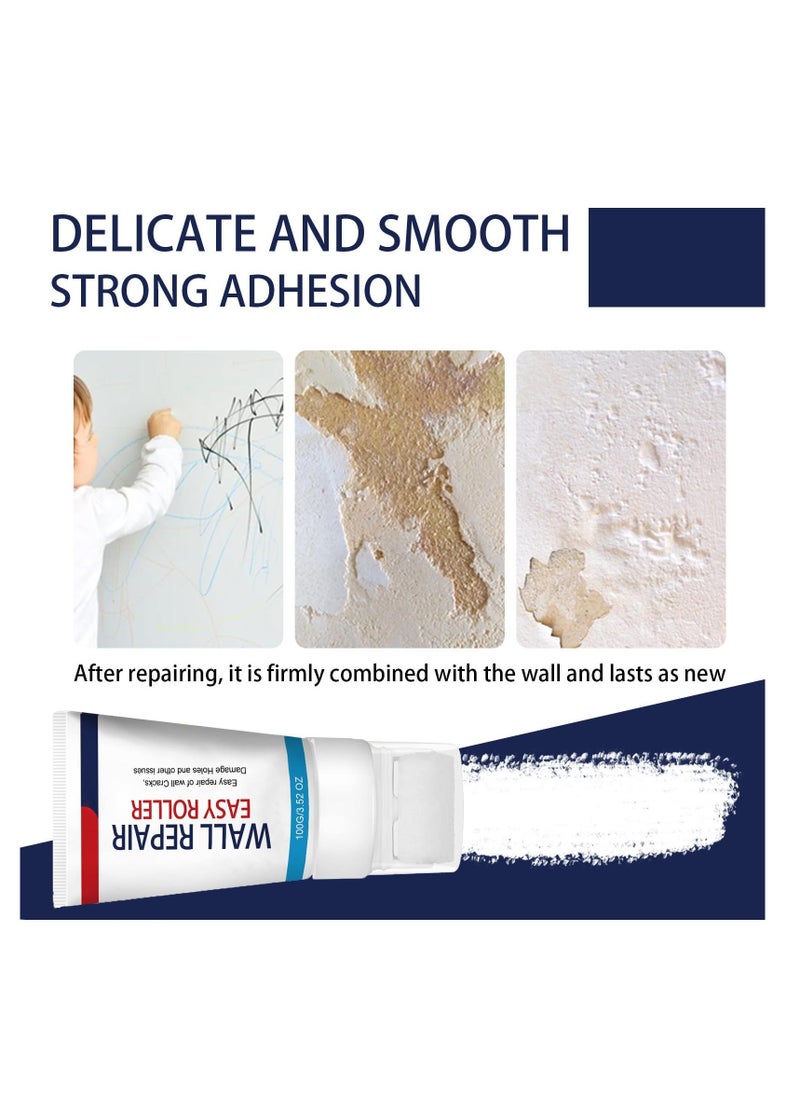 Wall Mending Ointment, 2Pcs Home Wall Repair Cream, 3 in 1 Repair Applicator Wall, Crack Filler for Walls, Patching Plaster Wall Repair,Wall Mending Agent, Hole Patching Kit Wall Drywall  - Image 4
