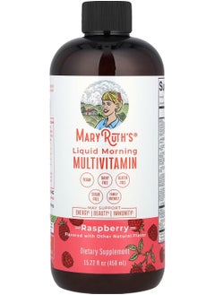 MaryRuth Organics Liquid Morning Multivitamin, Raspberry, 15.22 fl oz  - Image 1