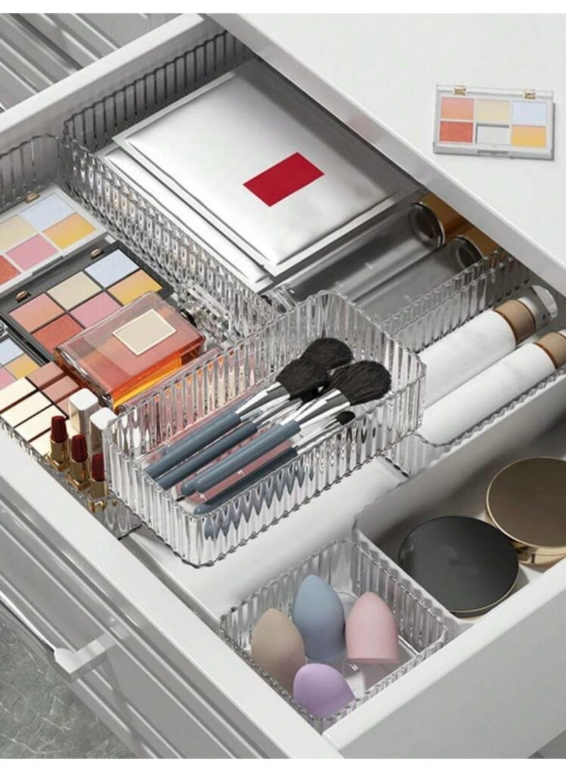 8-piece drawer organizer for organizing spoons and kitchen utensils, or a vanity drawer for organizing makeup and accessories. - Image 5