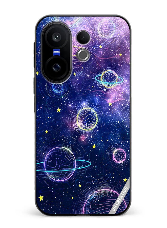 Protective Case Cover For Vivo X200 FE Galaxy Design Multicolour