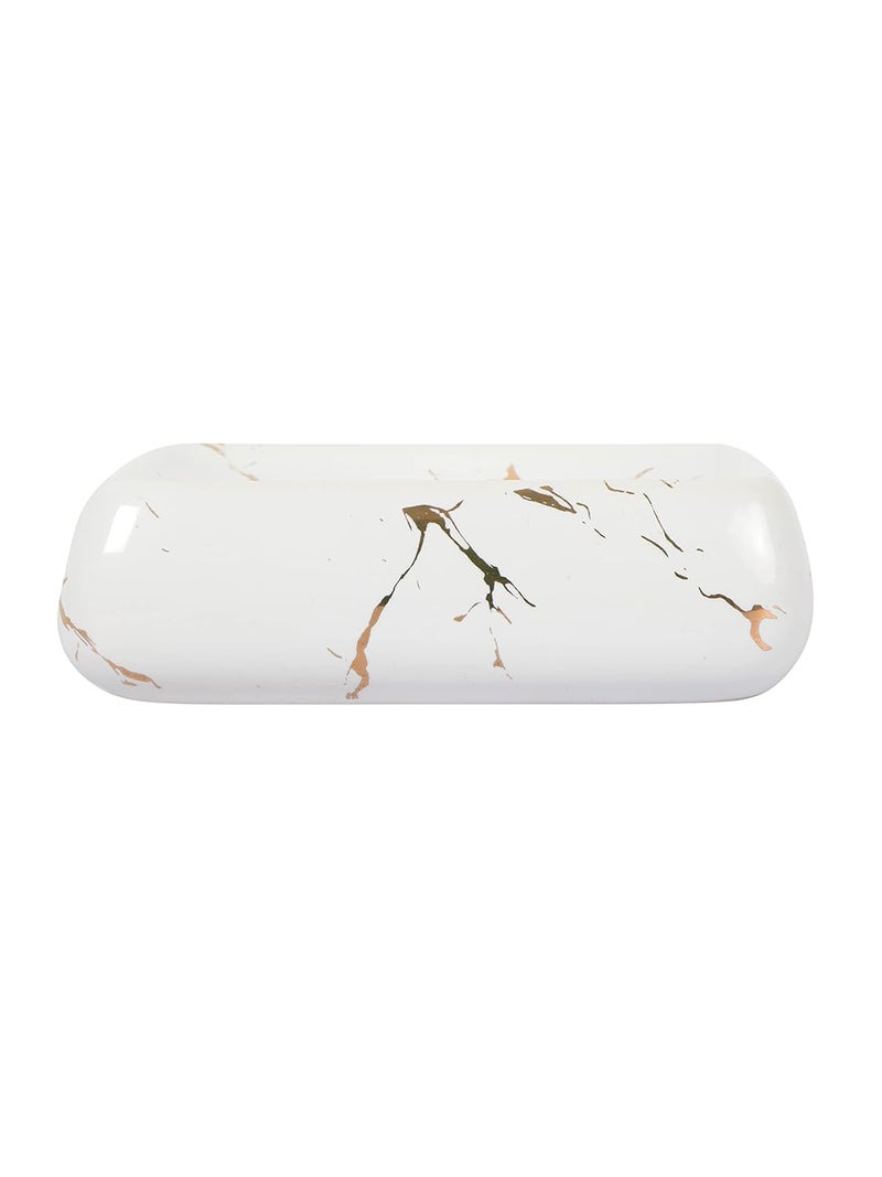 FabSeasons Ceramic Soap Holder Italian Marble Look Easy to Clean Decorative Dish Bar - Image 3