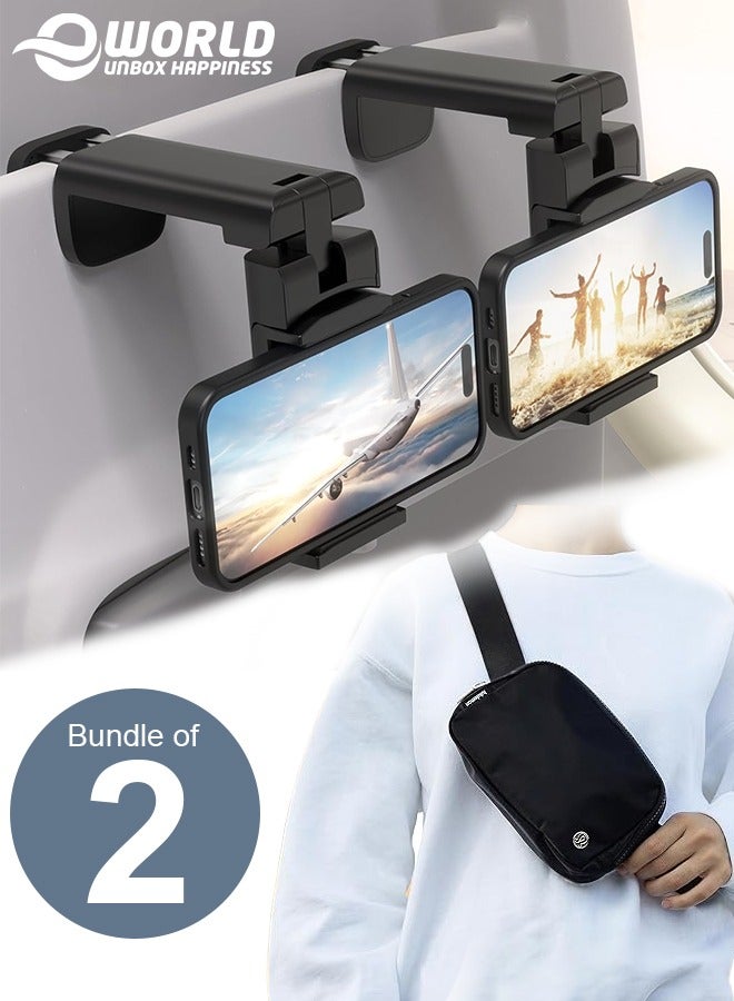 إي وورلد حزمة حامل هاتف على شكل طائرة وحقيبة حزام في كل مكان، مدمجة ومريحة لاستخدامها على سطح المكتب، أسطح المطبخ، الخزائن، والسفر - Image 1