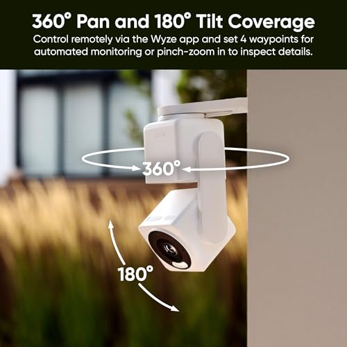 WYZE Cam Pan v4, 4K Smart Security Camera, AI Indoor/Outdoor Cameras for Home Security, Baby & Pet, Color Night Vision, 360° Pan/Tilt/8 x Digital Zoom, 2.4G & 5G, Works with Alexa & Google Assistant - Image 4