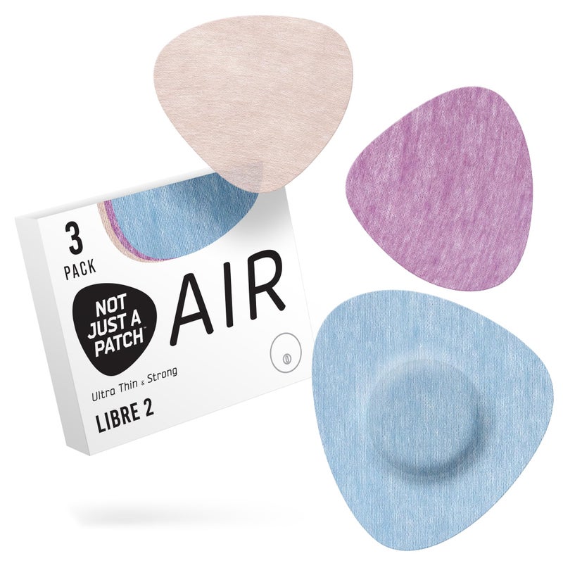Not Just A Patch Air Freestyle Libre 2 Covers (3 Pack) - Thin, Strong and Light, Ultra-Long 14 Day Adhesion - Durable Lingo CGM & Libre 2 Sensor & Protector Patches - Multicolor - Image 1