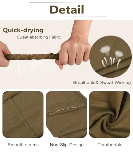 Ztomine Headbands for Women, 8pcs Stretchy Non Slip Soft Cotton Cloth Hair Bands for Sports, Workout, Yoga and Running - Image 5