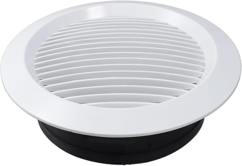 غطية مشبك تهوية مستديرة قابلة للتعديل 200 مم من مادة ABS للجدران والأسقف مع تحكم في الهواء - Image 3