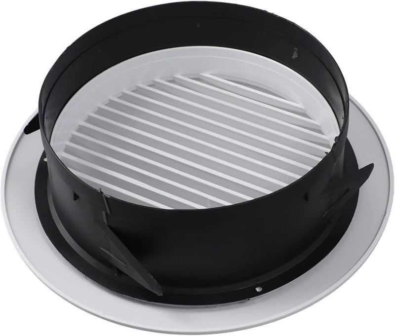 غطية مشبك تهوية مستديرة قابلة للتعديل 200 مم من مادة ABS للجدران والأسقف مع تحكم في الهواء - Image 1