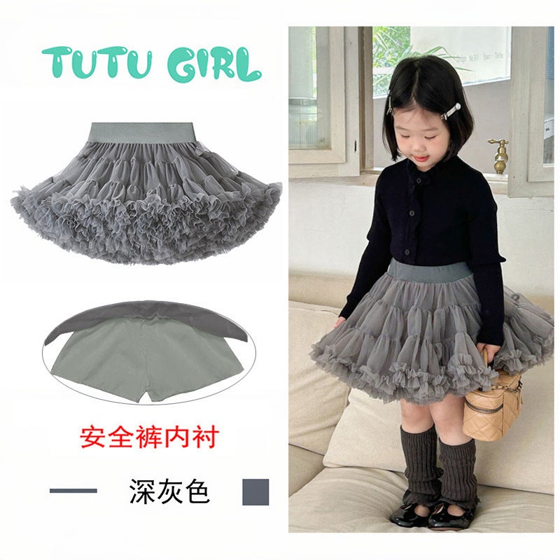 Children'S Skirt Little Girl Three Generations Puffy Anti-Light Mesh Skirt Baby Girl Tutu Skirt - Image 3