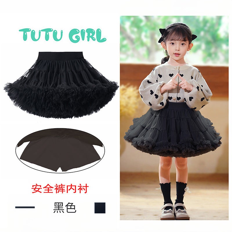 Children'S Skirt Little Girl Three Generations Puffy Anti-Light Mesh Skirt Baby Girl Tutu Skirt - Image 4