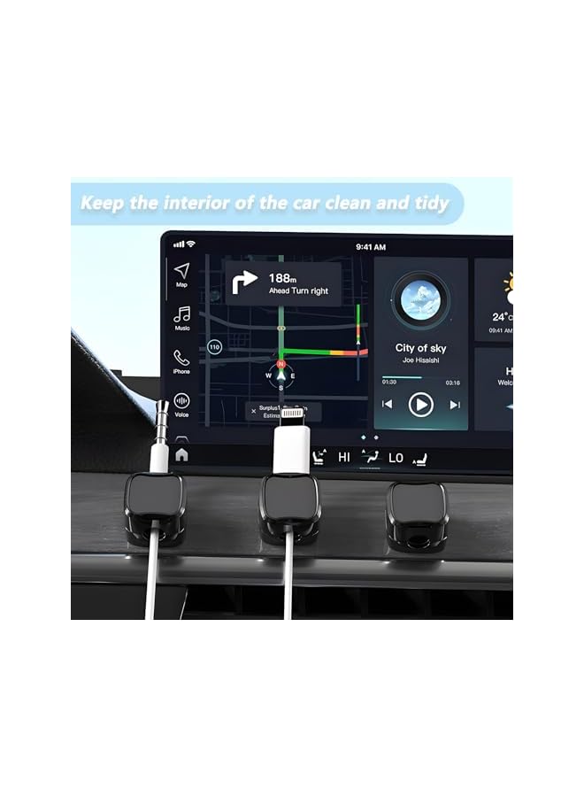 promass Magnetic Cable Organizer & Holder Clips (6 Pack), Cable Management Clip, 0.79" x 0.79" x 0.67", Neutral - Image 3