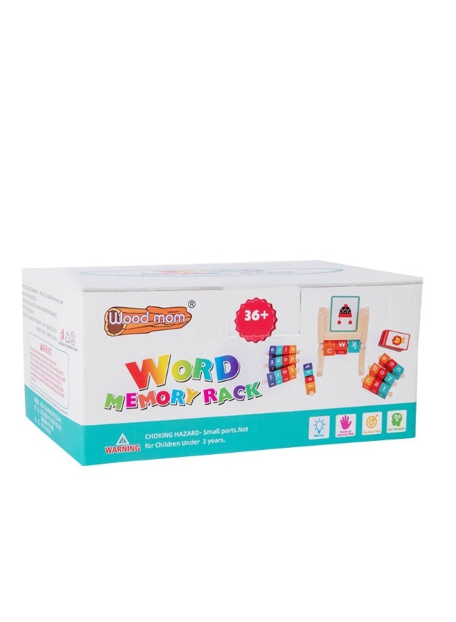 Educational rotating letters English spelling word building blocks kindergarten early education memory learning frame wooden toys  - Image 5