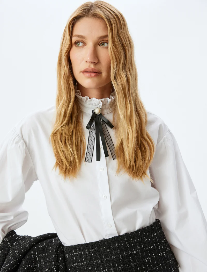 كوتون Bow Detail Shirt