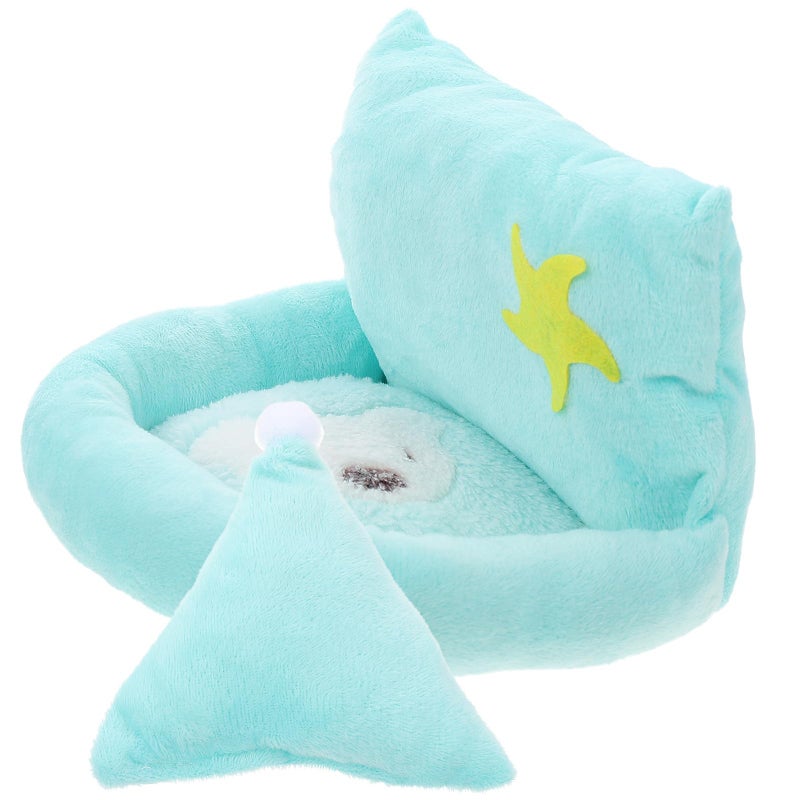 Small Pet Plush Sleeping Bed Warm Cotton Hideout Nest Green Size S - Image 2