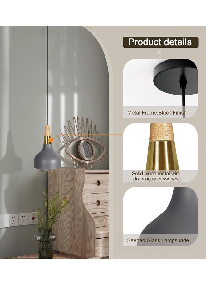 Optico 3pcs Pendant Ceiling Light with Bulbs Modern Nordic Hanging Ceiling Light with Adjustable Cord, Minimalist Pendant Lighting Adjustable Chandelier Decor Lamp for Dinning Room - Image 2